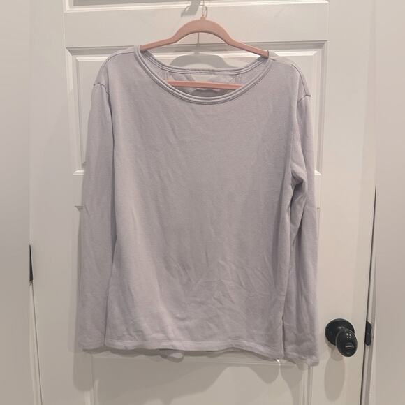 Z By Zella Lattice Crossback Active Long Sleeve Top - Lilac Purple - Picture 2 of 5